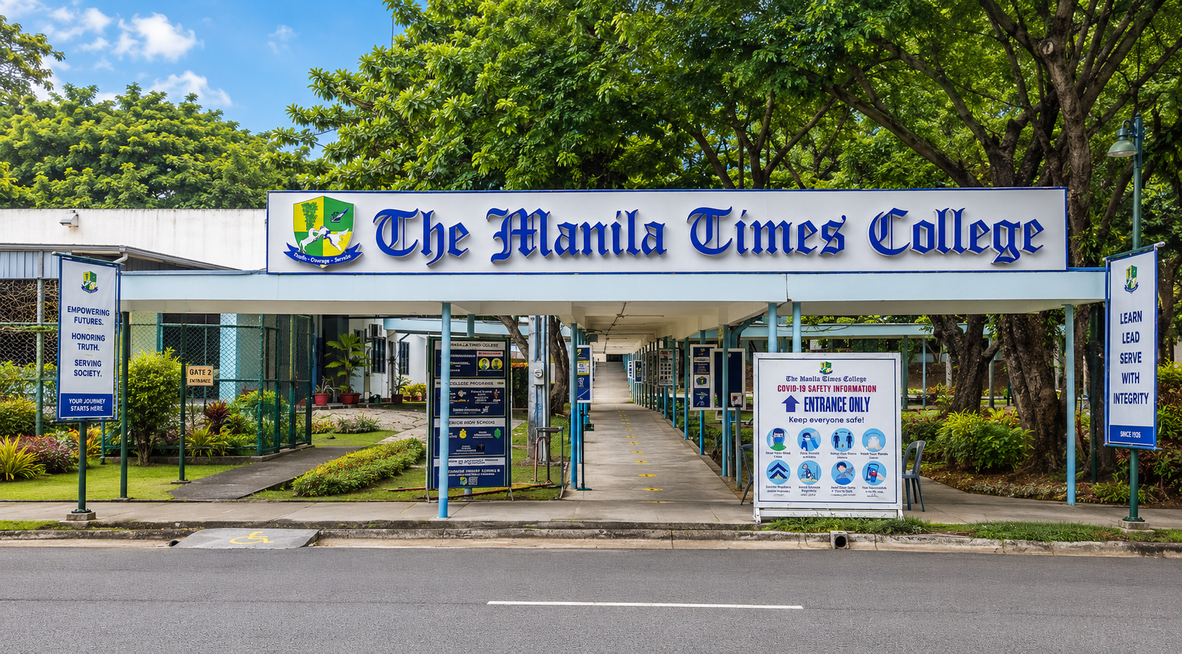 The Manila Times College School of Medicine building and student environment